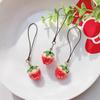 Red Strawberry Tomato Keychain Resin Fruit Charm Cute Pendant for Phone Case/Bag Ideal Birthday Gift for Women And Girls