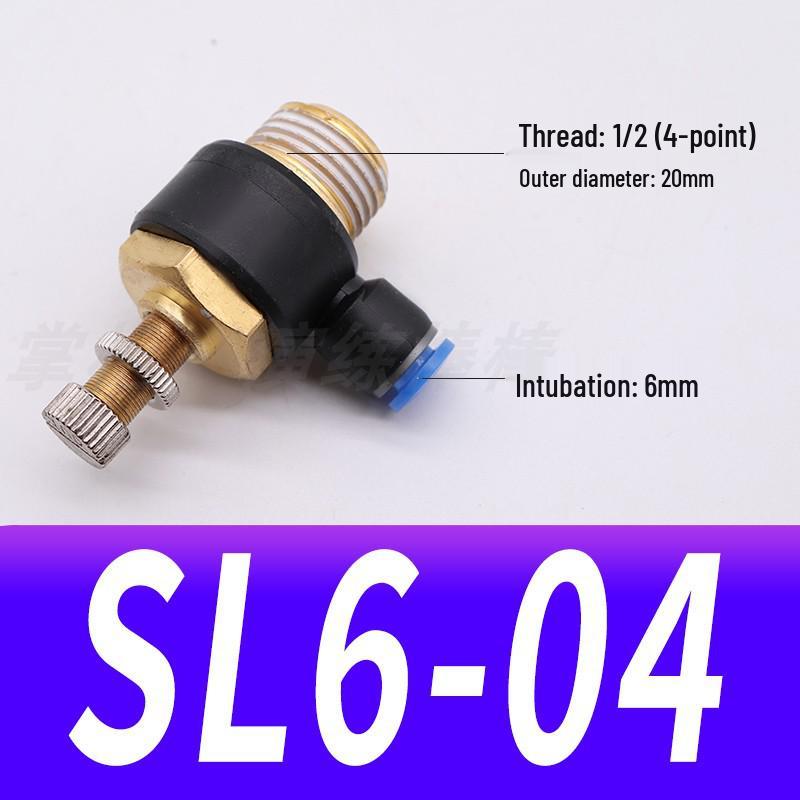 Pneumatic Connector SL8-02, Throttle Valve SL6-01, Speed Control Valve SL4-M5, Air Hose SL10-03, SL12-04