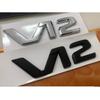 Chrome Black V12 V 12 Letters Sides Fender Badges Emblems for Mercedes Benz MAYBACH S500L S600L S63 S65 S65L AMG