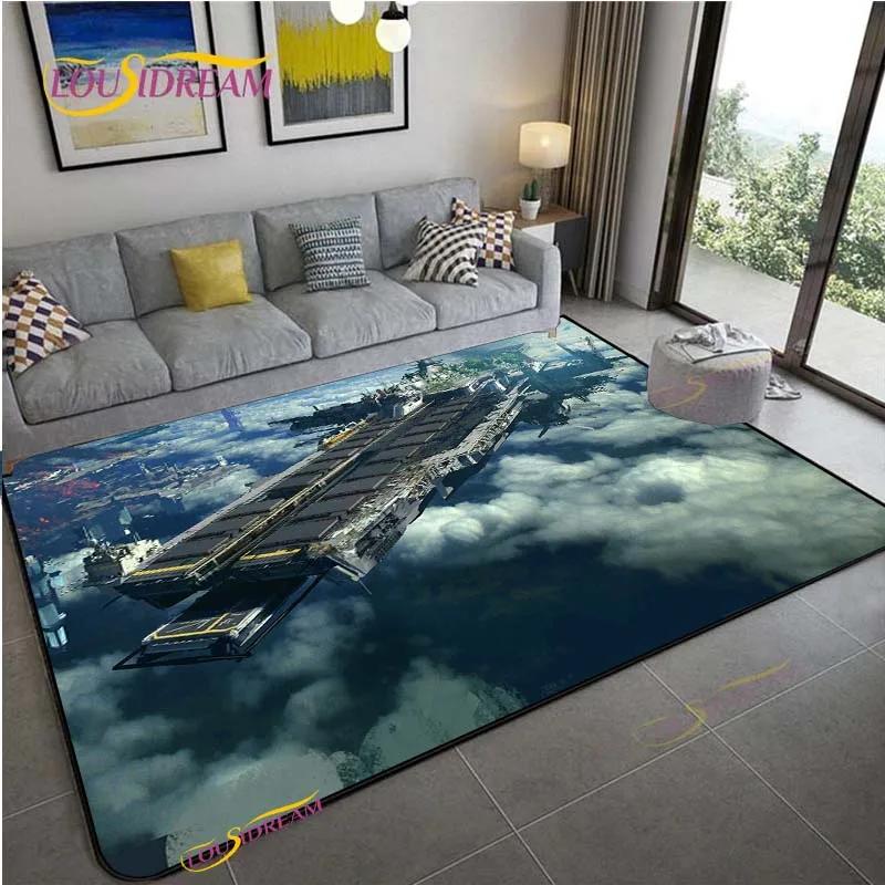 3D Space Ship Station Carpet for Living Room Bedroom Table Cinema Rug Kitchen Door Kids Un-slip Floor Mat Alfombra Birthday Gift