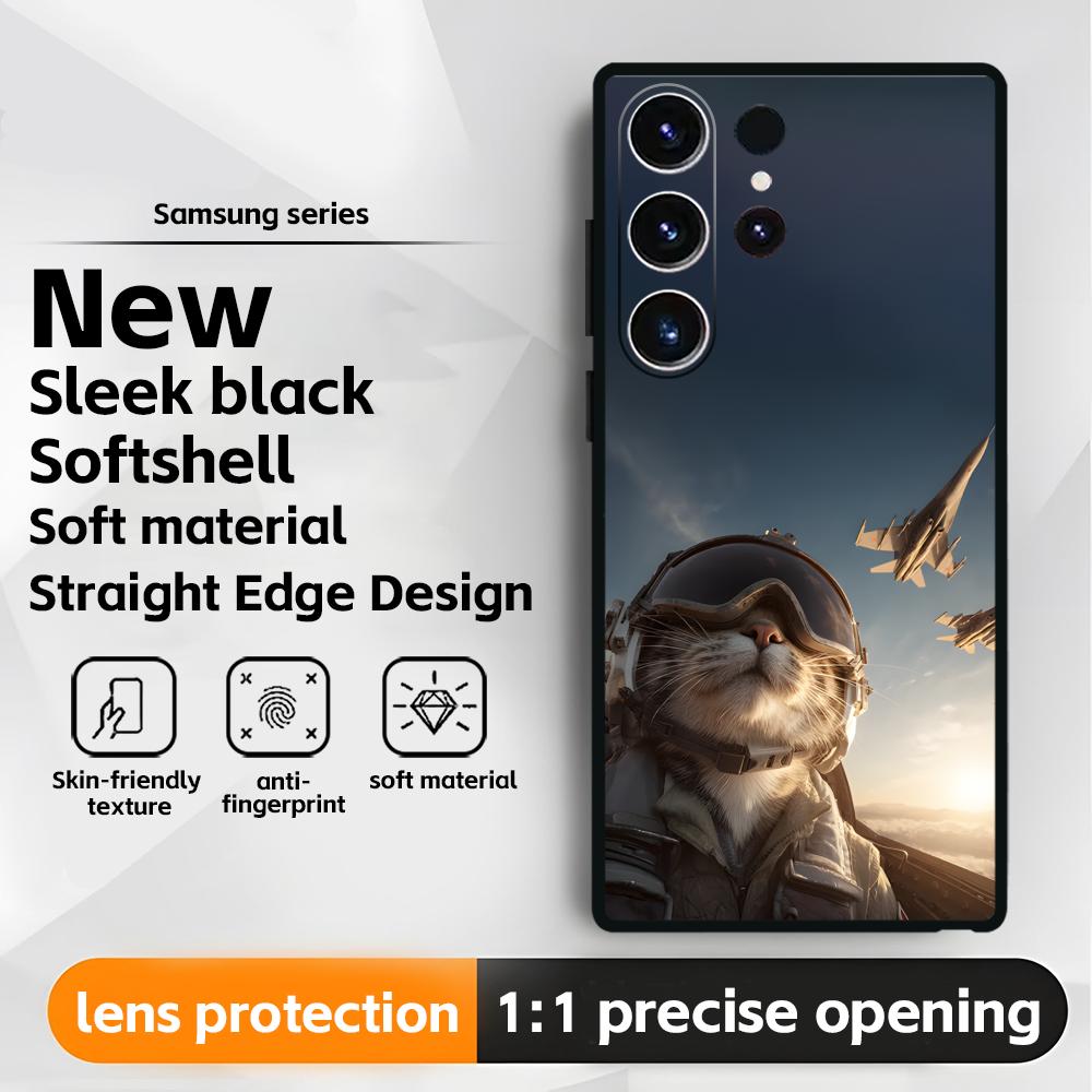 Funny Cat Memes  Phone Case For Samsung Galaxy S26 S25 S24 S23 S22 S21 Plus Ultra Note20 Soft Black Galaxy S23 FE