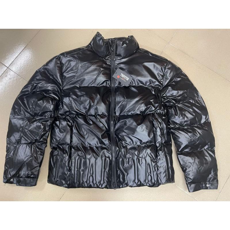 Herren Oversized Kapuzen-Baumwoll-Pufferjacke Mit Besticktem Streetwear Wintermantel