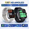 1,85'' AMOLED GPS Smartwatch mit Bluetooth-Anruf, IP68 Wasserdichte Sportuhr für Android iOS