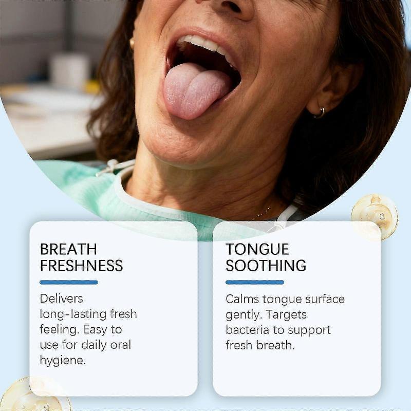 Tongue Cleaning Gel Set, Tongue Cleaner Gel with Tongue Brush, Easy to Use for Adults Kids, Tongue Scraper Scrubber for Adults with Cleaning Gel