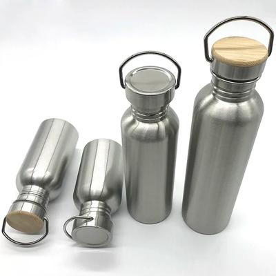Stainless Steel Water Bottle with Handle 1000ml/750ml/500ml/350ml Sport Metal Flasks Travel Cycling Hiking Camping Bicycle Flask