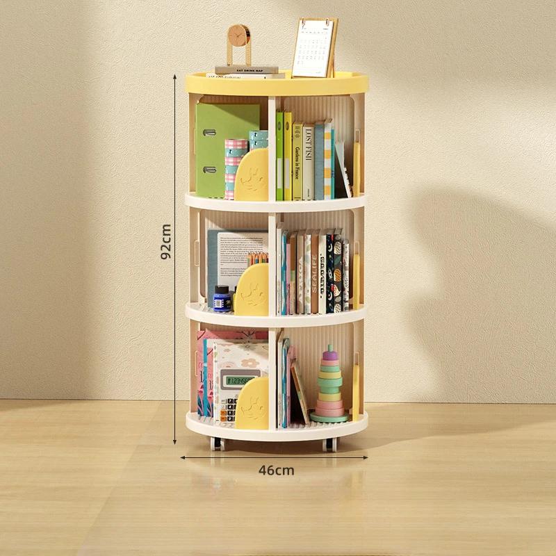 Obrotowa o 360 stopni Biblioteczka Półka podłogowa Przechowywanie książek Uczeń Dzieci Książka obrazkowa Miejsce do czytania Przechowywanie Mobilna Domowa