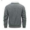 Jacket Men's Winter Style Men's Lapel Jacket Plus Velvet Thickened Casual Plus Size Warm Tooling Top