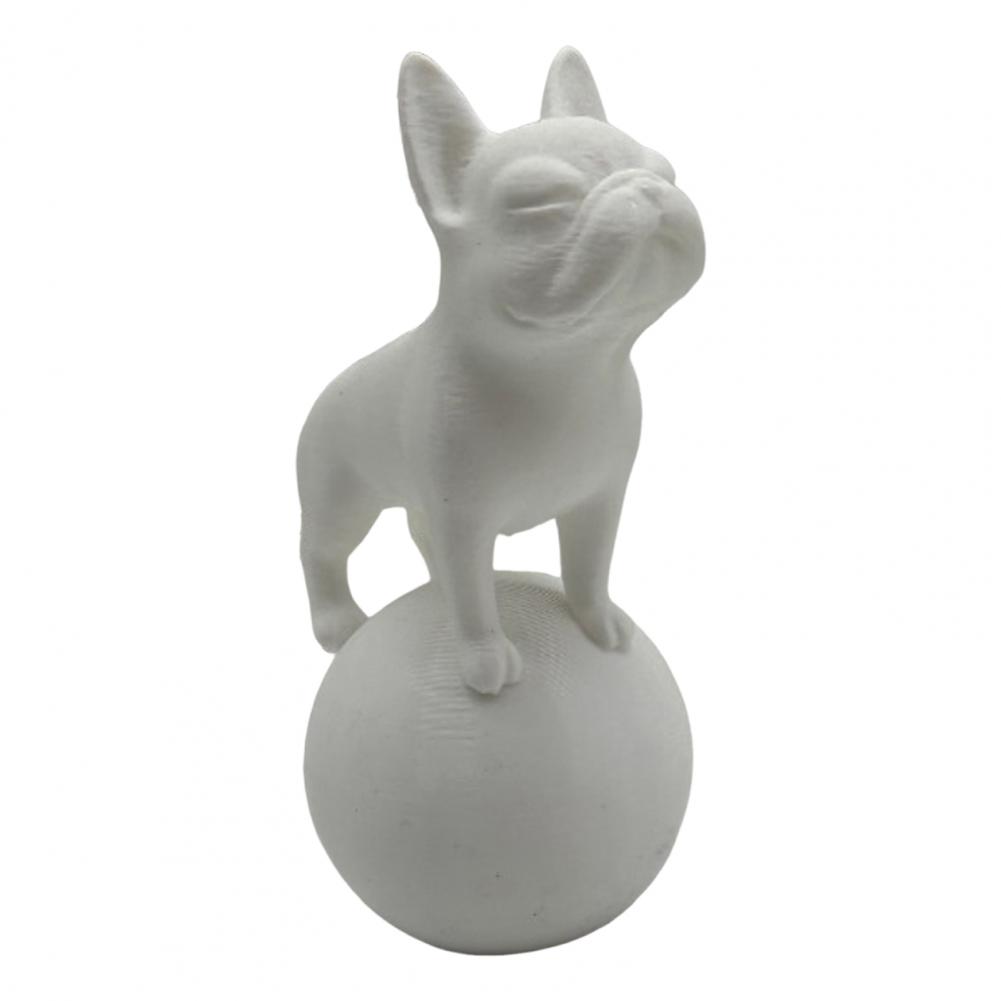 Durable Dog Sculpture Bulldog Ornament Standing Bulldog Figurine Sculpture 3d Printed Dog Statue Ornament Black White for Home