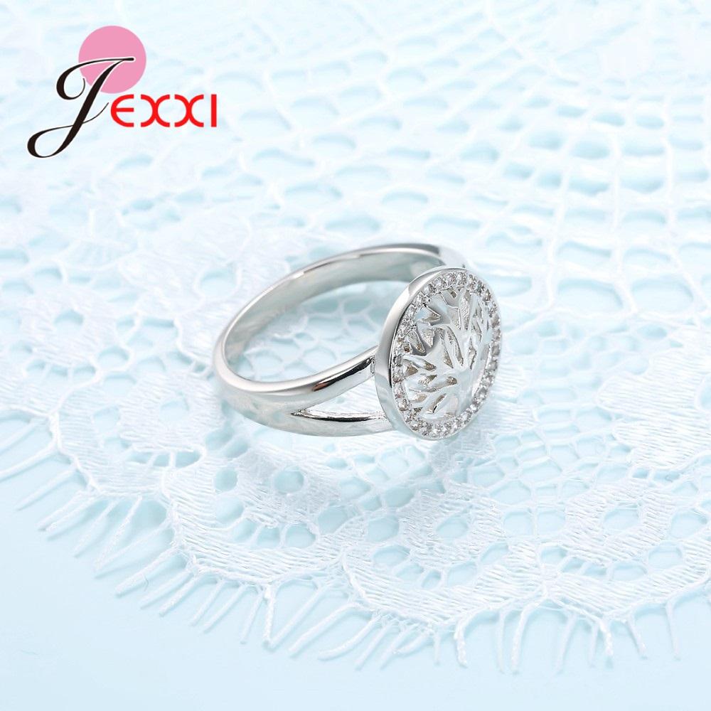925 Sterling Silver Ring Tree Shape Women Rings Around Cubic Zircon Stone Elegant Jewelry For Women Wholesale Bijoux