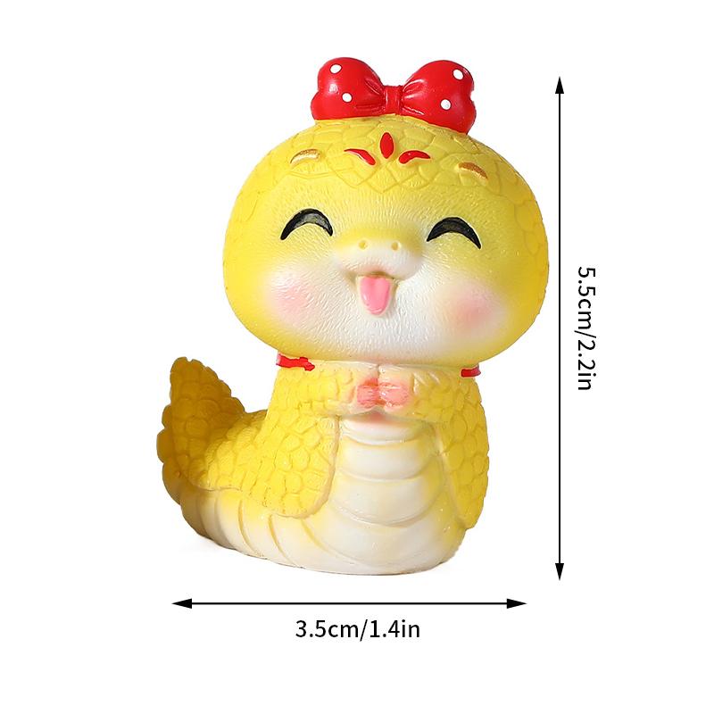 Chinese Spring Festival Ornament Cartoon Snake Statue Figurine Ornament Merry Christmas Decoration 2025 New Year Home Decoration