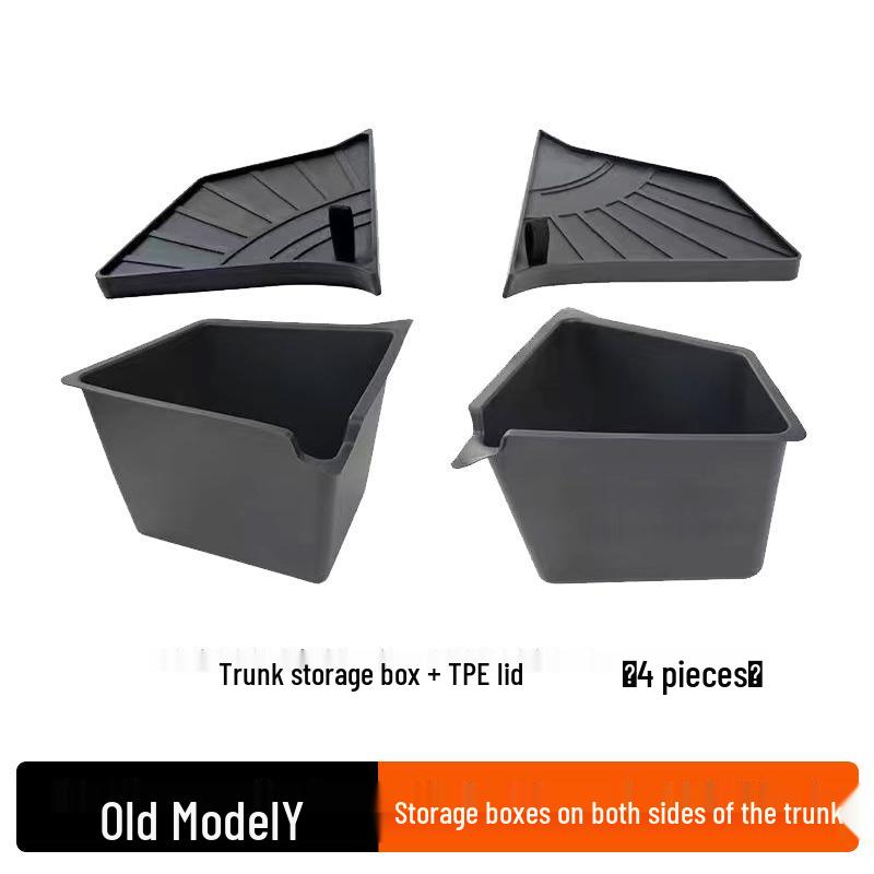 Tesla Model Y Rear Trunk Storage Box (Both Sides) Refurbished Interior Accessories Version