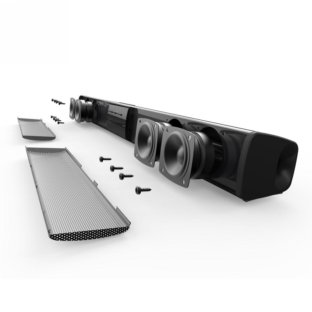 BS 28B 20W Wireless Bluetooth Speaker FM Long Sound Bar Bluetooth Speaker Heavy Subwoofer High Power Wireless Remote Control RCA TV Big Audio