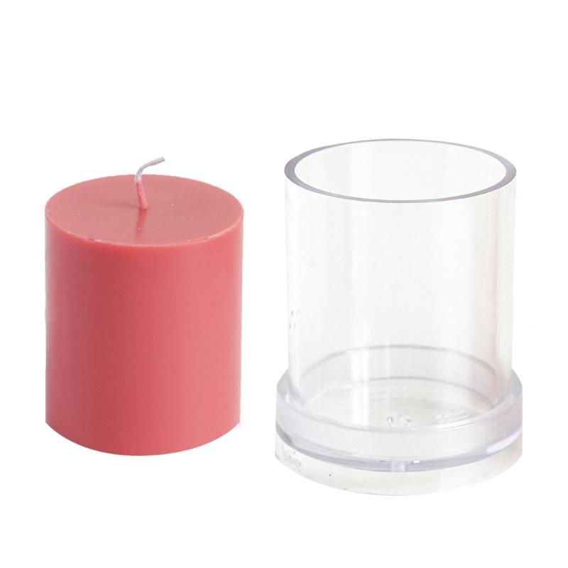 Clear Candlestick Molds Cylindrical Candle Mould for Church Christmas Wedding Dinner Valentine Day Home Decoration