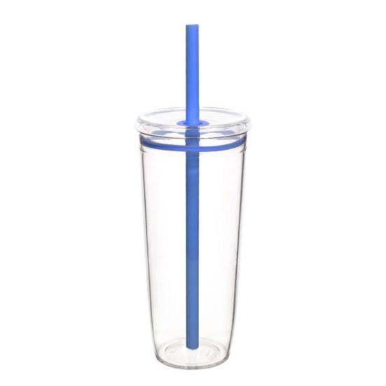 Portable Straw Cup 20oz Colorful Tritan Tumbler for Iced Coffee Juice Tea Milk Dishwasher Safe Drinkware Gift for Teens