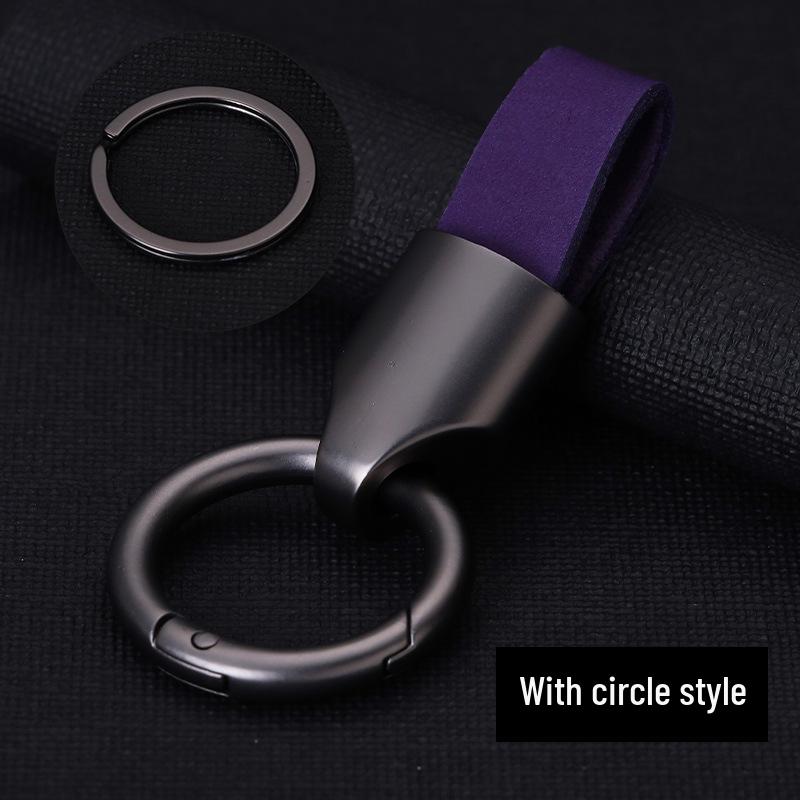 High-End Minimalist Suede Car Keychain Pendant for Men & Women