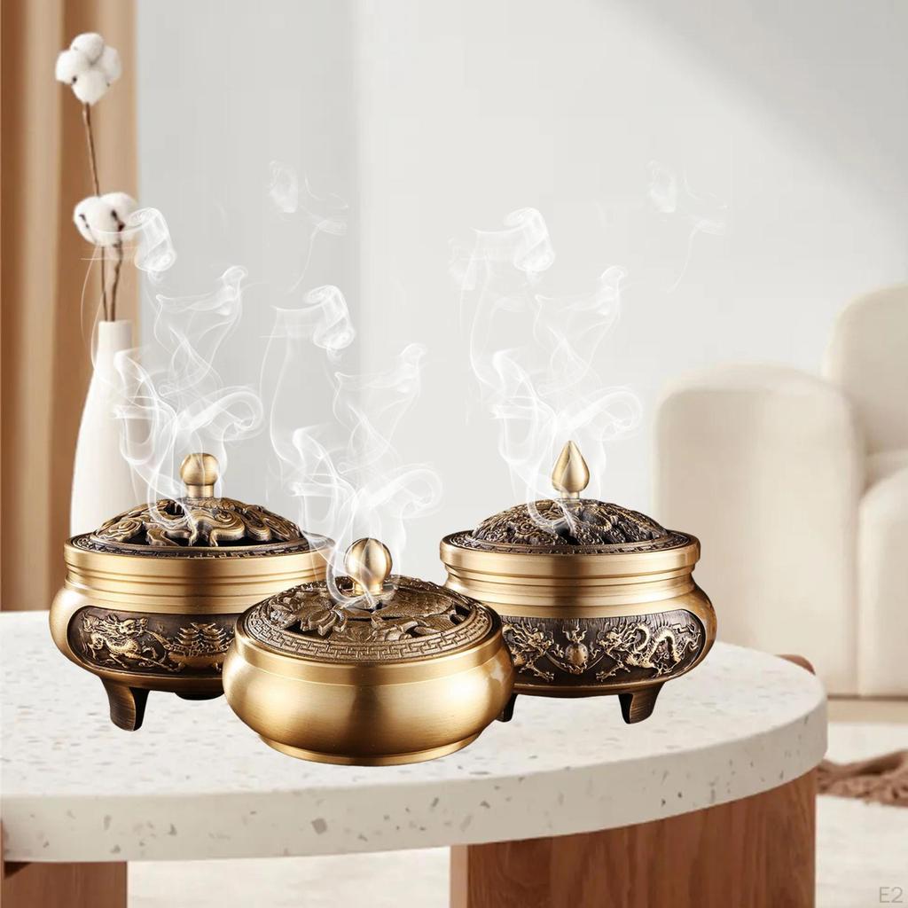 Antique Style Brass Coil Incense Burner Fragrance Accessories Censer Year Gift Holder