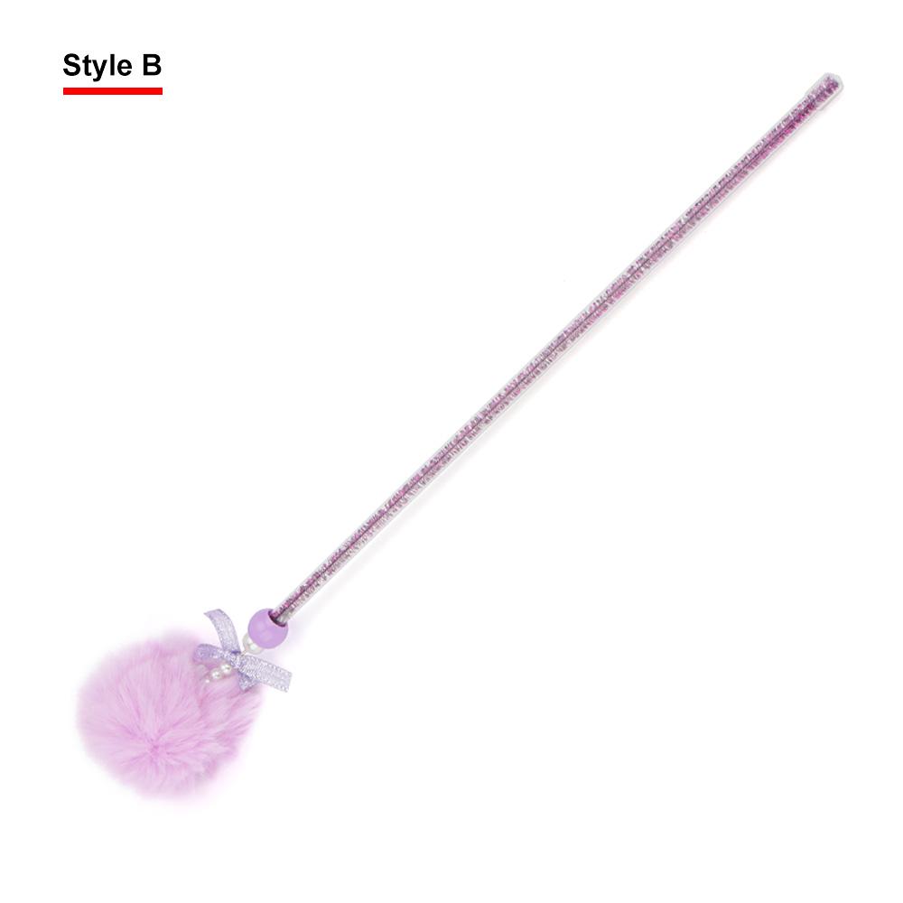 Short Cute Plush Ball Cat Teaser Paw Stick Wand Kitten Toy Pet Supplies