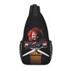Horror Killer Chucky Sling Crossbody Chest Bag Men Fashion Child's Play Movie Shoulder Backpack for Travel Cycling