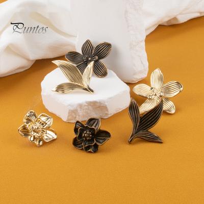 Blumenblatt-Schrankgriff, Einzelloch, robuste Zinklegierung, universeller Kommoden-/Schubladen-/Kleiderschrank-Zugknopf, Ersatz für Möbelbeschläge