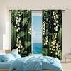 2 Pcs, Versatile Polyester Transparent Curtains for Home Decoration Lily for Use In Bedrooms and Living Rooms
