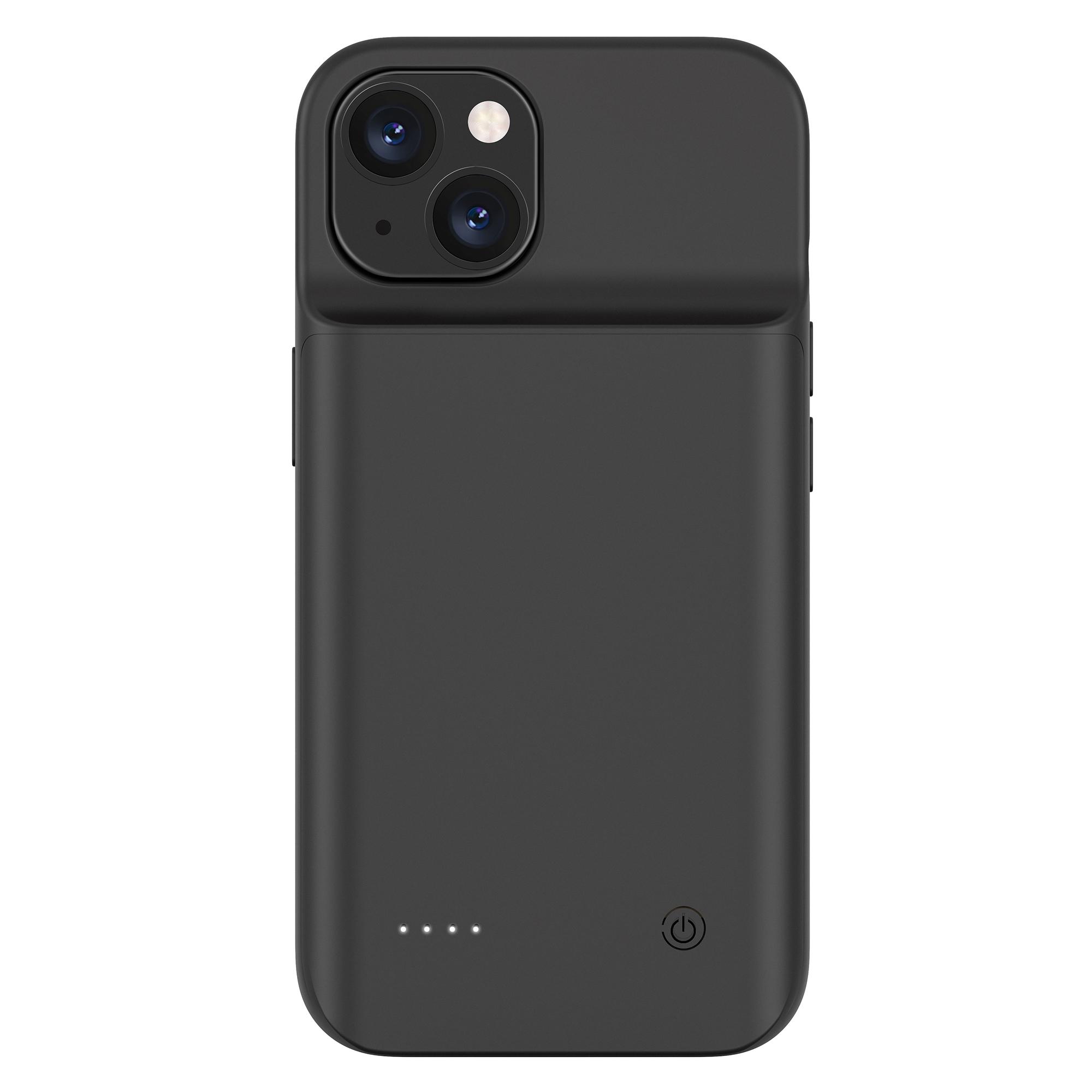 

For iPhone 14 6800mAh Soft Edge Phone Back Charging Case Rechargeable Extended Battery Charger A