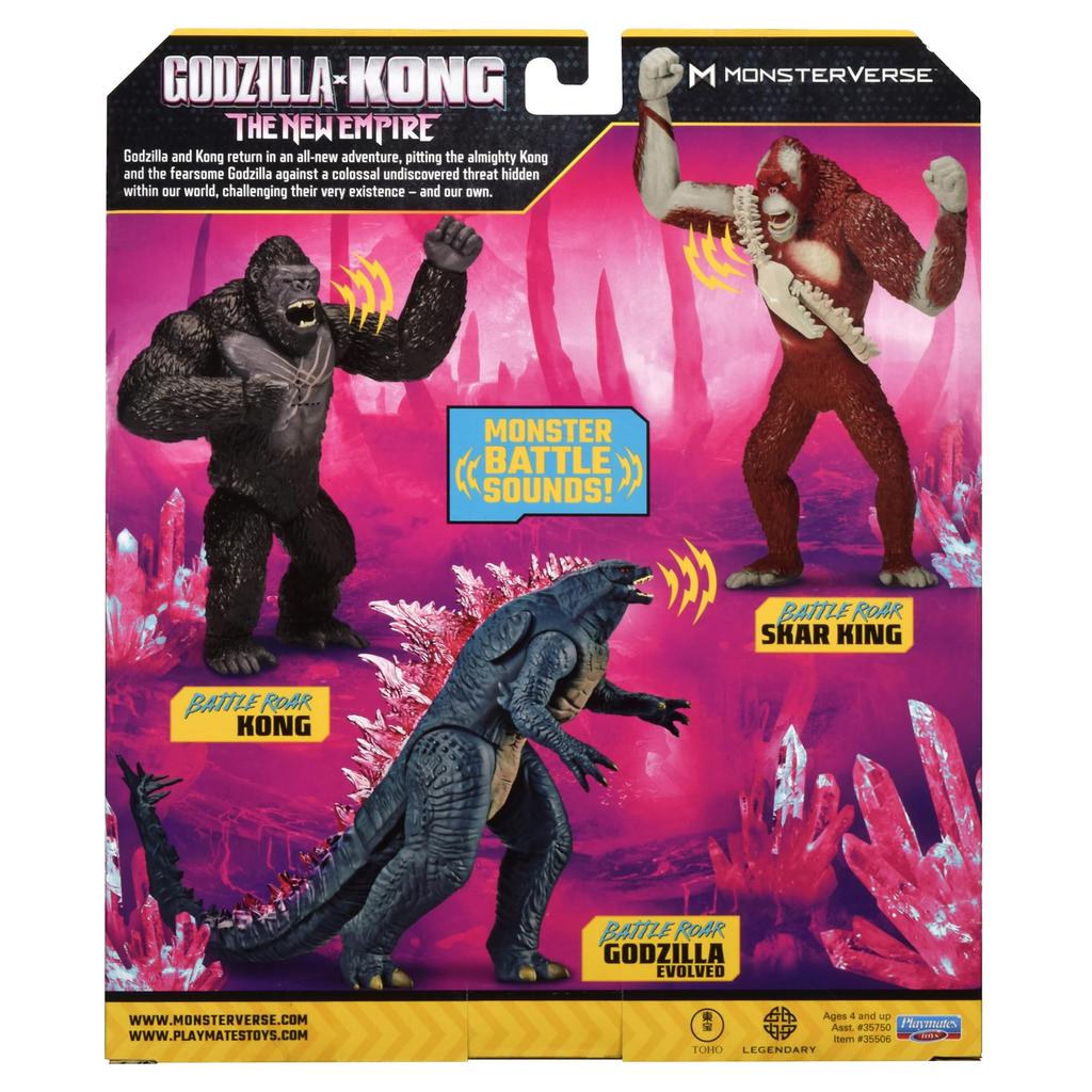 Playmates Toys Godzilla x Kong Battle Roar Godzilla 35506 7-inch Figure,