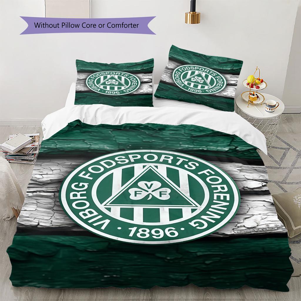 Viborg FF Logo Bedding Quilt Set Quilt Cover Pillowcase Home Decoration Birthday Gift (1 * Duvet Cover + 2 * Pillowcase, Without Core)