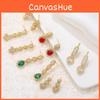 Boucles d'Oreilles Goutte d'Eau en Cuivre avec Zircon et Design Géométrique Vintage pour Femmes Élégantes