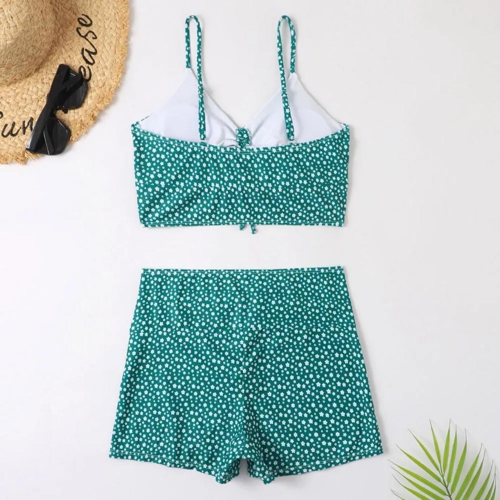 High Waist Bikini Swimsuit Women 2024 Push Up Bikini Floral Swimsuit Print Bikini Boxers Swimwear Swim Trunks Bathing Suit