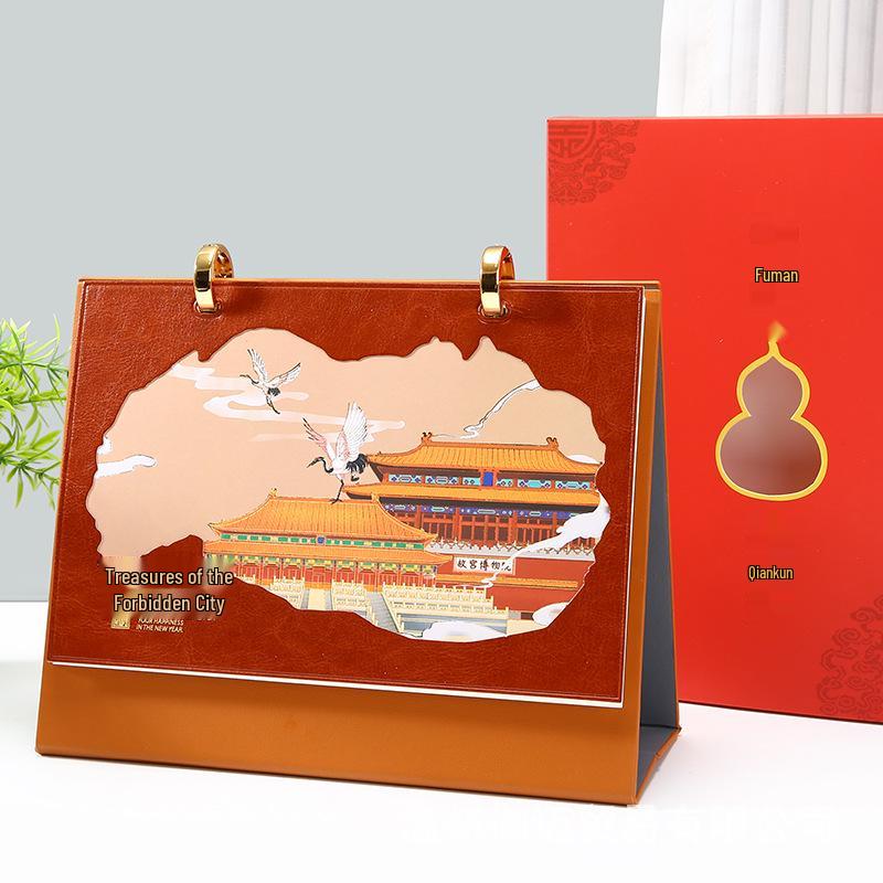 

2026 Год Лошади Кожаный Настольный Календарь - Креативное Культурное Настольное Украшение для Бизнеса 2026 Version