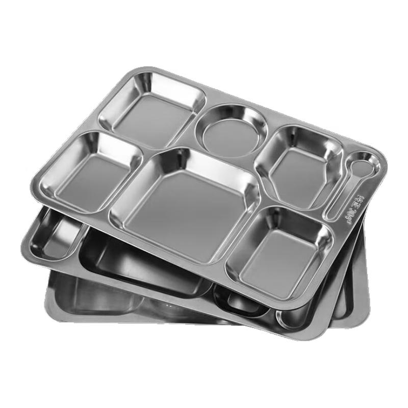 

304 Stainless Steel Compartment School Canteen Tray