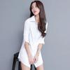 White Shirt Female Loose Sexy Long Sleeve Shirt Button Up Long Undershirt Ladies Blouses Sexy Clubwear Office Wear Plus Size