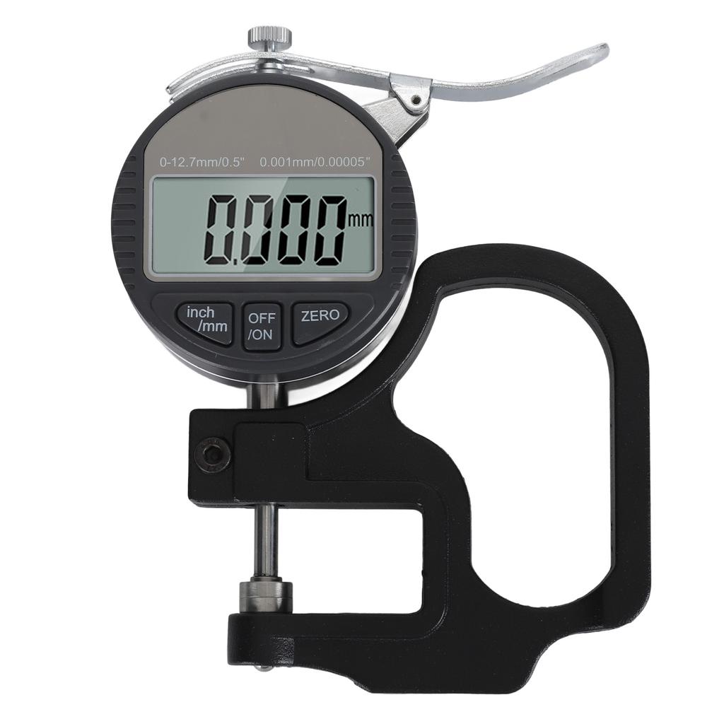 Digital Thickness Gauge 0.001mm 0.00005in 0‑12.7mm Electronic Micrometer Thickness Meter with LCD Display Inch Metric