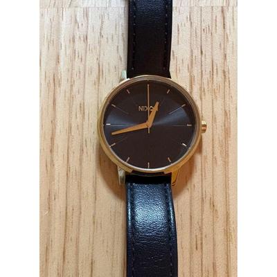 Used Nixon Watch Women's Gold Black Leather