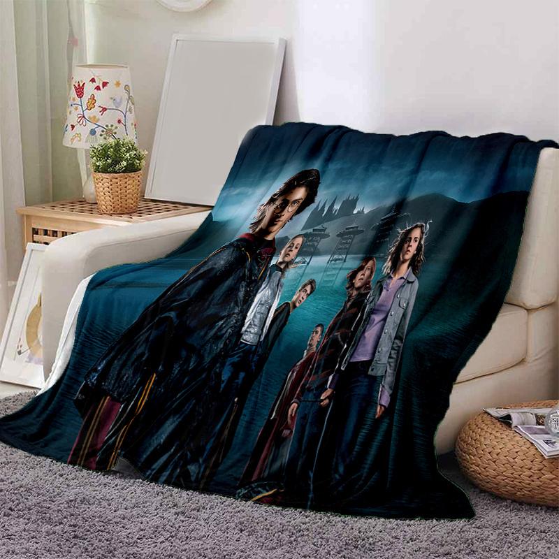 

Harry Potter Hogwarts School Uniform Cosplay Costume Halloween Party SuitPrint Blanket, Soft Blanket For Sofa Office Bed And Travelling Daug 130cm×150cm（50in×60in）