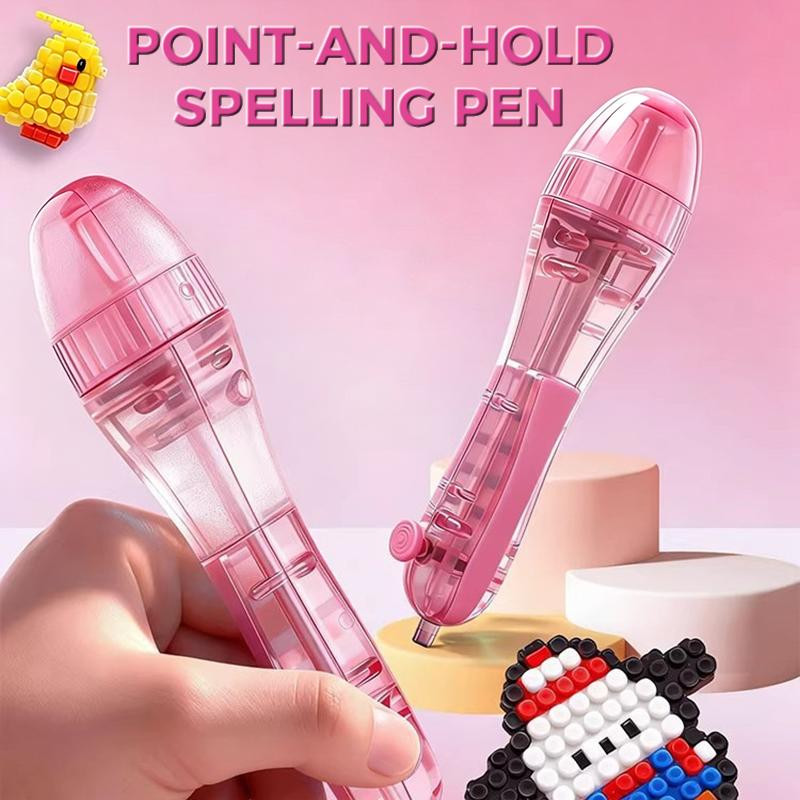Push Type Rhinestone Art Pen Ergonomic Non Slip Grip Safe Use for Kids DIY Craft Activity Rhinestones Decor