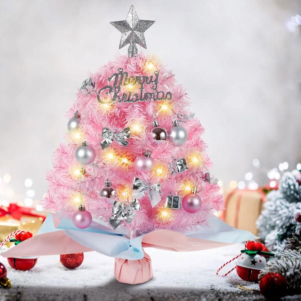 Artificial Christmas Tree Model Colorful Tree Desktop Ornaments Miniature Pine  Gift
