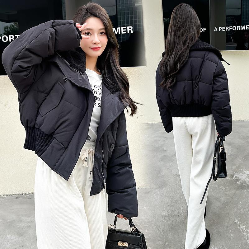2025 New Down Cotton Jacket, Women's Winter Short Versatile Design Padded Jacket, Thickened Loose Padded Jacket, Korean Version Jacket