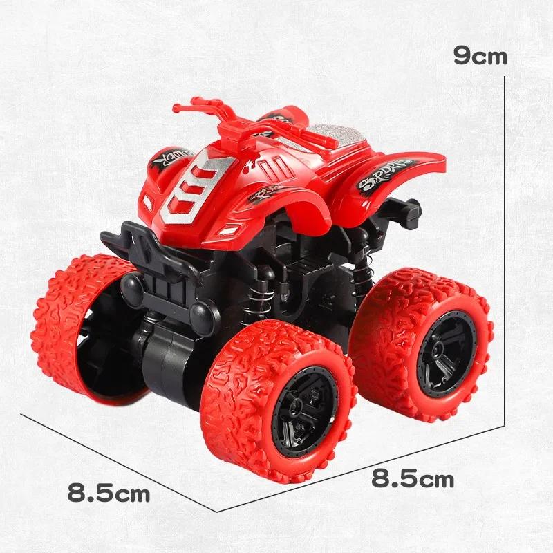 Monster Trucks Pull Back Vehicles Cars 360° Rotation 4 Wheels Drive Durable Friction Powered Push and Go Toys Truck Playset