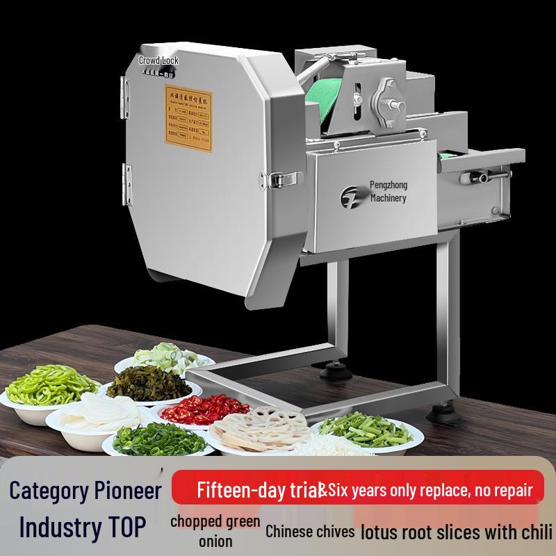 Commercial Automatic Vegetable Cutter and Slicer for Chives, Sauerkraut, and Chili