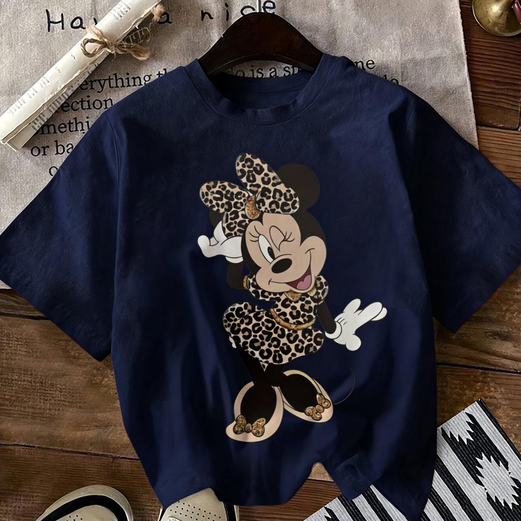Y2k Disney Minnie ParentChild Graphic T Shirt Women Unisex Vintage Oversized Casual Tops Summer Short Sleeve Tee Streetwear 2026