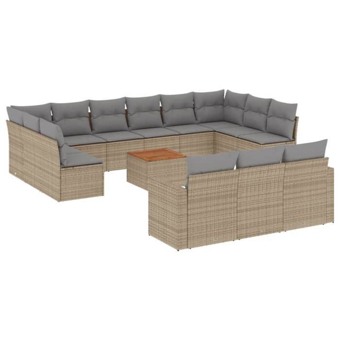 VidaXL Garden Lounge Set with Cushions 14 Pcs, Patio Sofas, Patio Furniture Set, Outdoor Furniture, 3256696