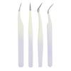 False Eyelash Tweezers for Eyelash Extension Stainless Steel Tweezers with Curved And Elastic Handle Makeup Eyelash Tool for Professional Makeup