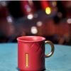 Christmas Gold Plaid Ceramic Couple Mug
