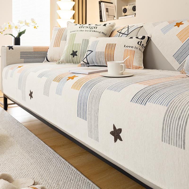 

Подушка для дивана, простой высококачественный синель, нескользящий универсальный чехол для дивана Four Seasons, полный набор подушек для сиденья 70*70cm