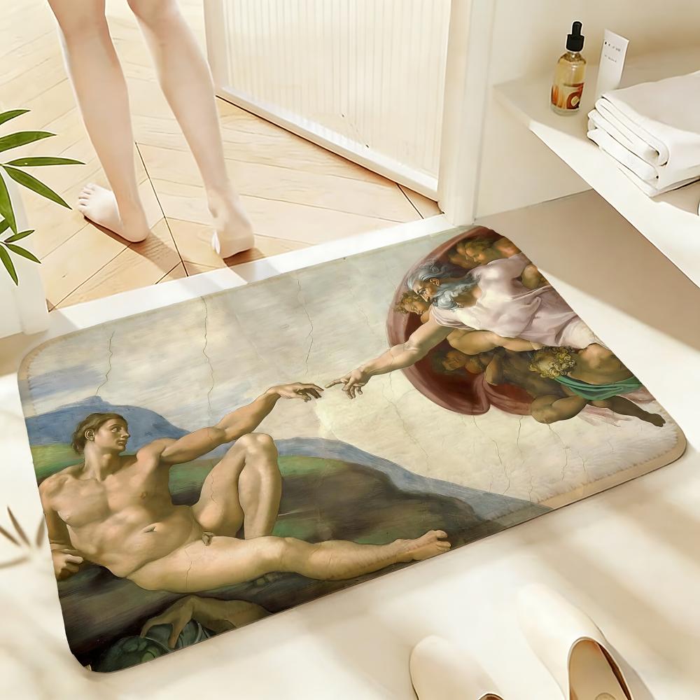Soft Absorbent Non-Slip Rug Artist Michelangelo Floor Mat Home Decor Doormat Bedroom Floor Mat Shower Carpet