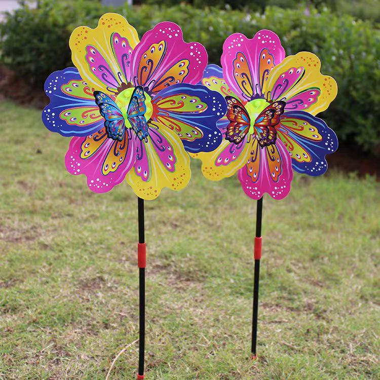 Children's Colorful Sunflower Sequin Pinwheel Toy