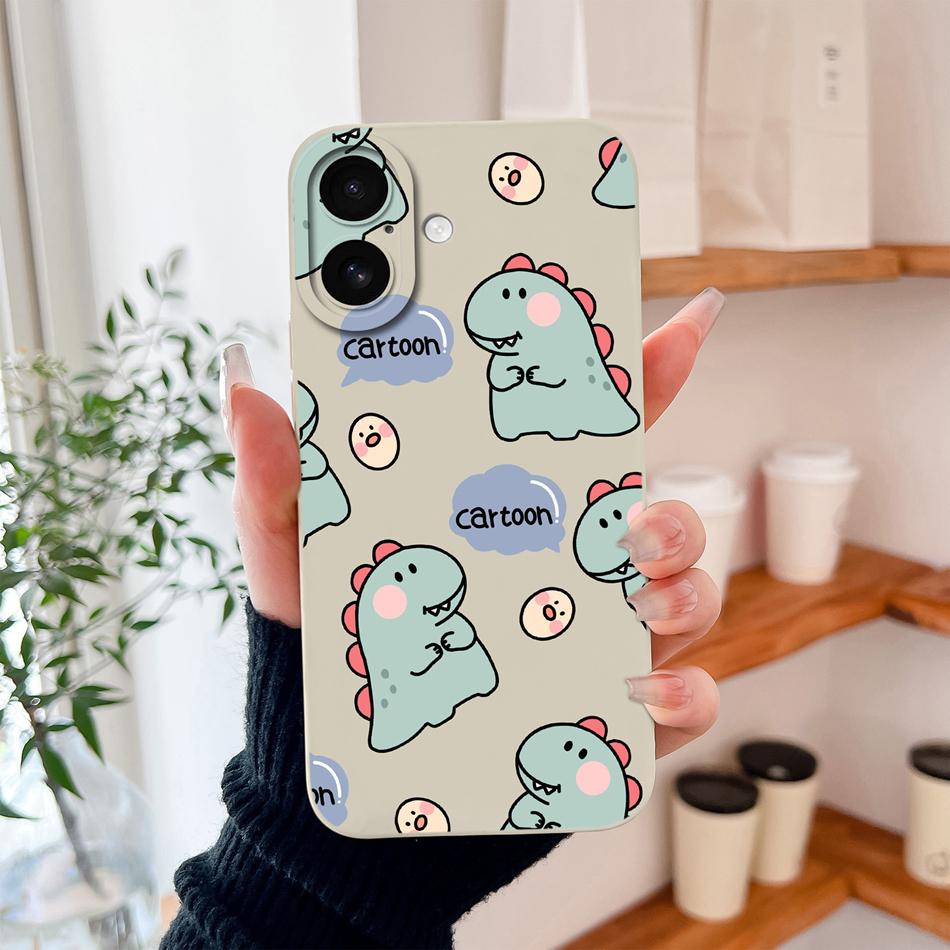 For iPhone 17 Pro Max / iPhone Air Phone Case Lovely Cartoon Liquid Silicone Full Coverage Anti Drop Bumper For iPhone17 Fundas