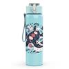 1PC Spider Web Skull Circular Art Print 750ml Color Plastic Sports Water Bottle Leakproof Flip Straw Lid Suitable for Sports Office Home Use