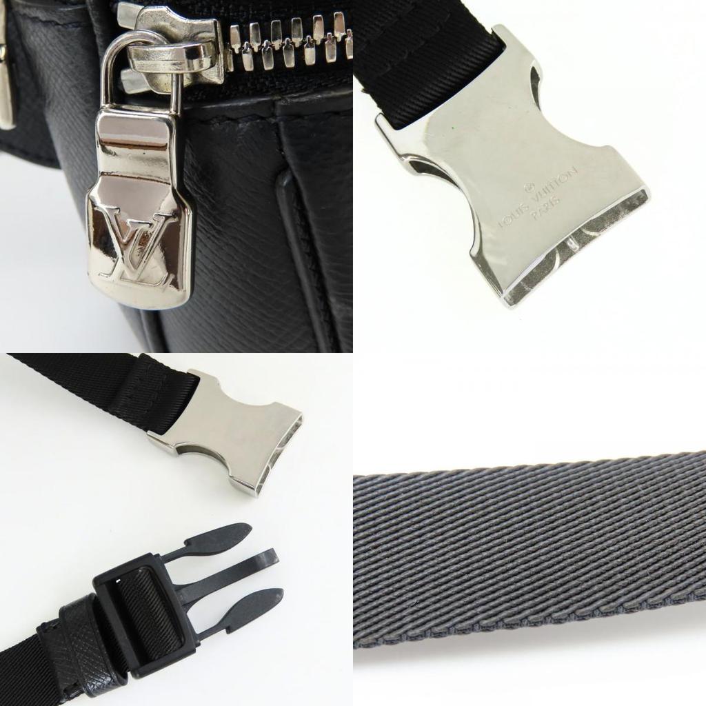 Used LOUIS VUITTON body bag Bum bag outdoor M30245 Taiga/Monogram Eclipse Noir Taigalama